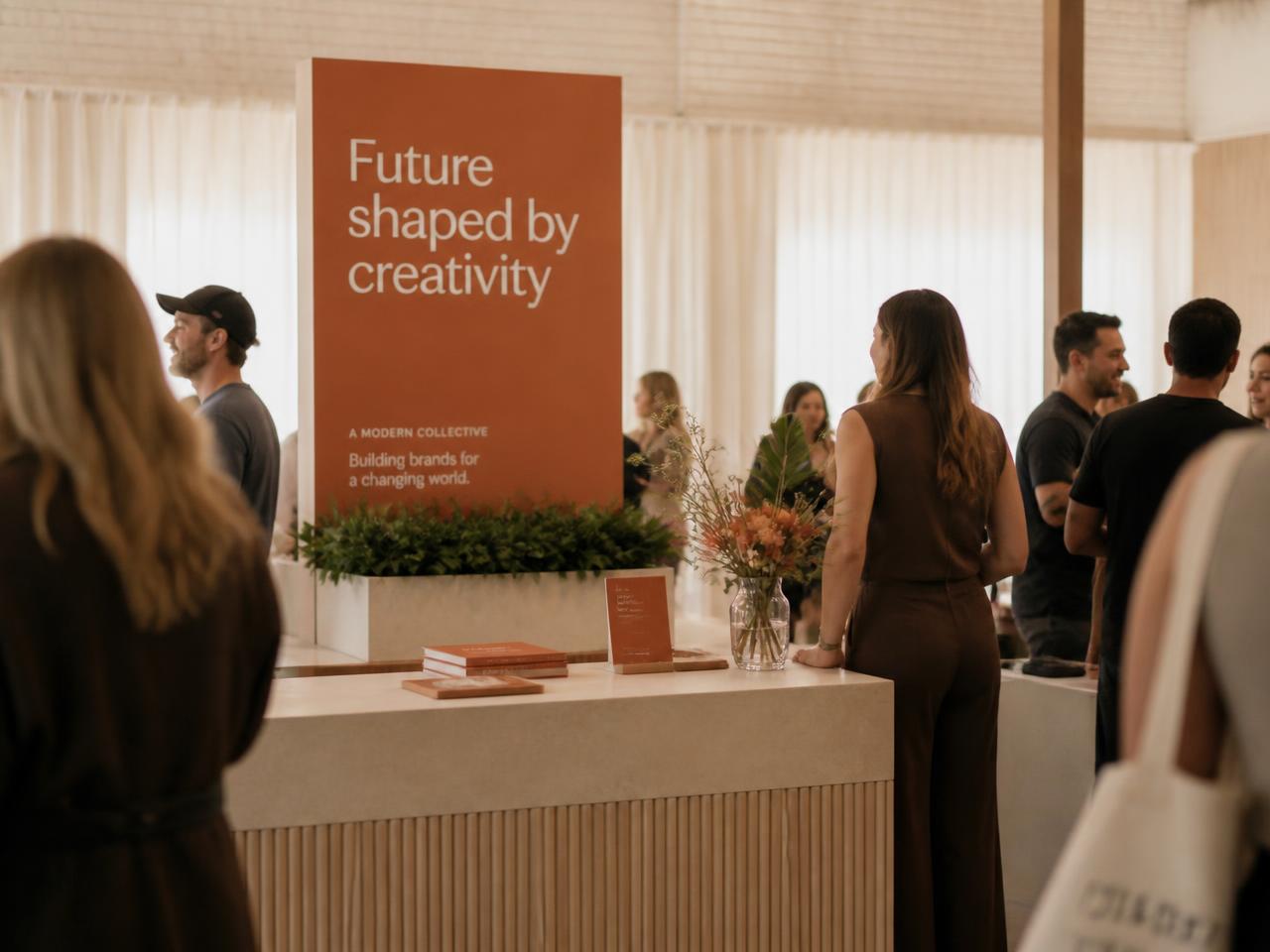 Brand activation booth at a marketing event
